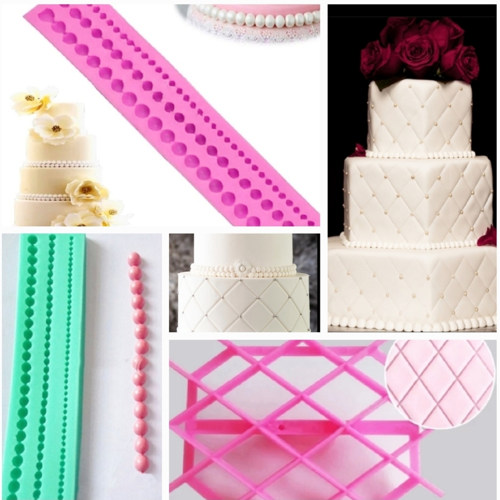 2 Silicone Molds , 6-Sizes of Pearls & 1-Quilt Embossing Tool